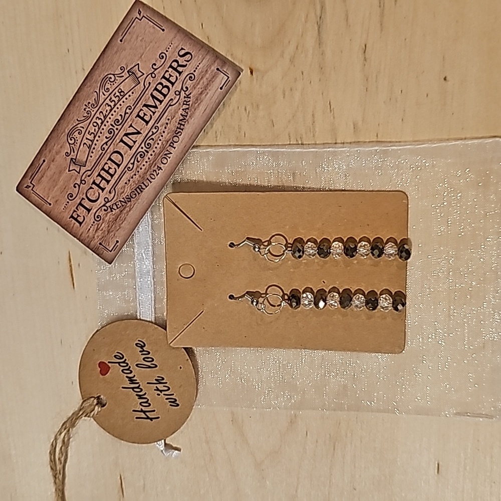 Hand crafted glass bead earrings - Picture 2 of 5